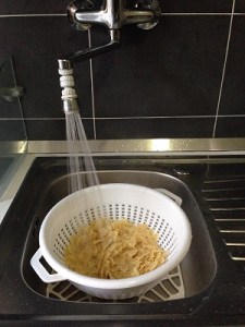 sciacquare la pasta